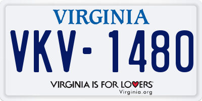 VA license plate VKV1480