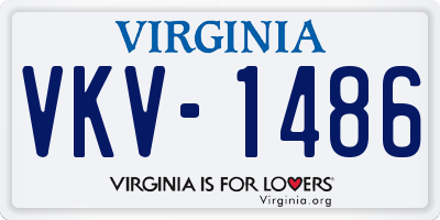 VA license plate VKV1486
