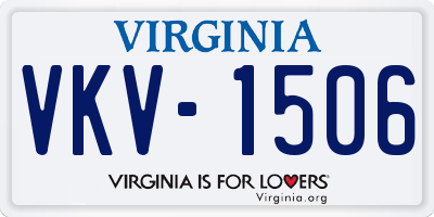 VA license plate VKV1506