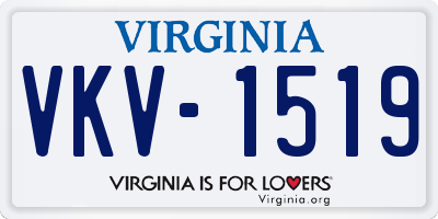 VA license plate VKV1519