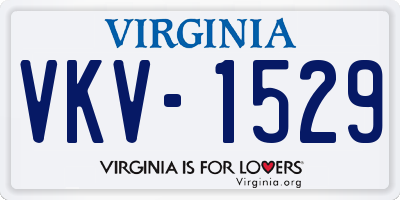 VA license plate VKV1529