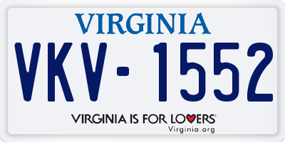 VA license plate VKV1552