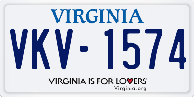 VA license plate VKV1574