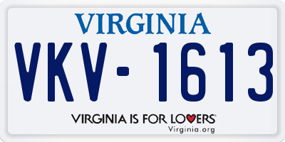 VA license plate VKV1613