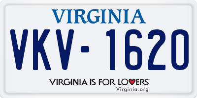 VA license plate VKV1620