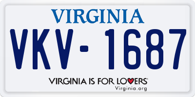 VA license plate VKV1687