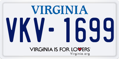 VA license plate VKV1699