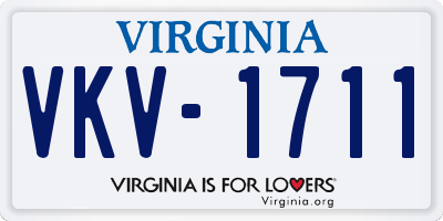 VA license plate VKV1711