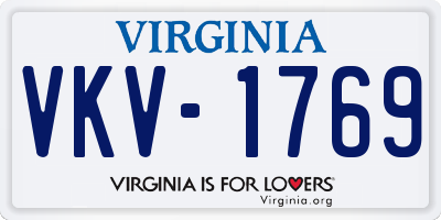VA license plate VKV1769