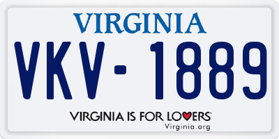 VA license plate VKV1889