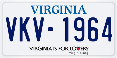 VA license plate VKV1964