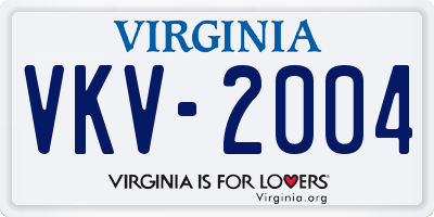 VA license plate VKV2004