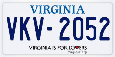 VA license plate VKV2052