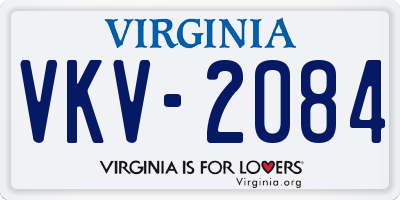 VA license plate VKV2084