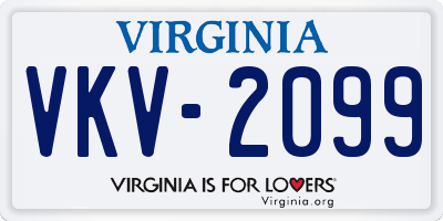 VA license plate VKV2099
