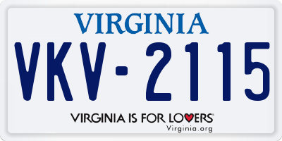 VA license plate VKV2115