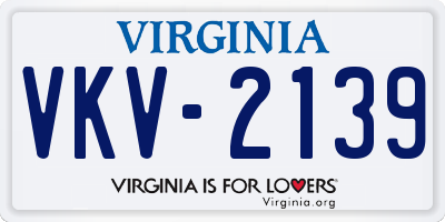 VA license plate VKV2139