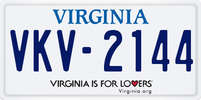 VA license plate VKV2144
