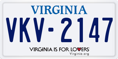 VA license plate VKV2147
