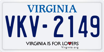 VA license plate VKV2149