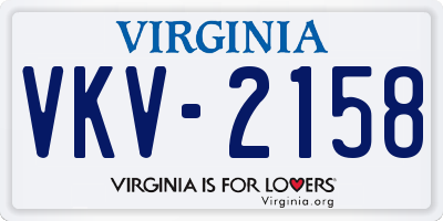 VA license plate VKV2158