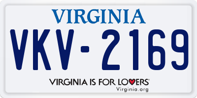 VA license plate VKV2169