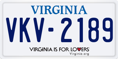 VA license plate VKV2189