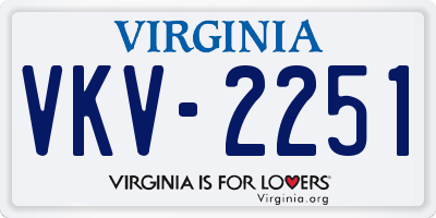 VA license plate VKV2251