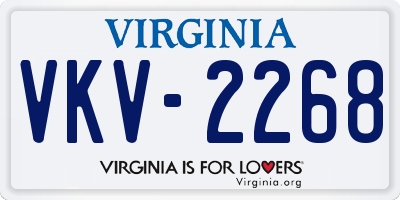 VA license plate VKV2268