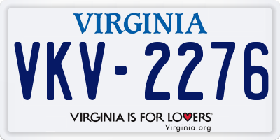 VA license plate VKV2276