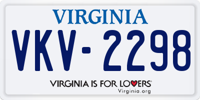 VA license plate VKV2298