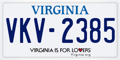VA license plate VKV2385