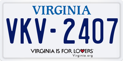 VA license plate VKV2407