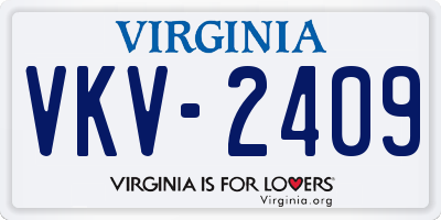 VA license plate VKV2409