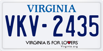 VA license plate VKV2435
