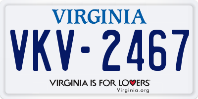 VA license plate VKV2467