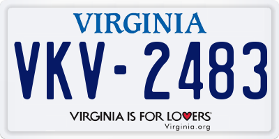 VA license plate VKV2483