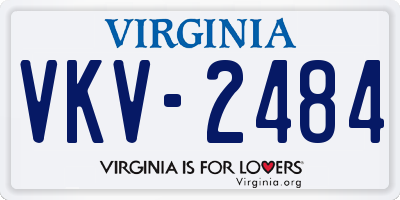 VA license plate VKV2484