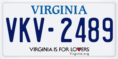 VA license plate VKV2489