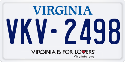 VA license plate VKV2498
