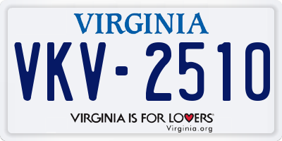 VA license plate VKV2510
