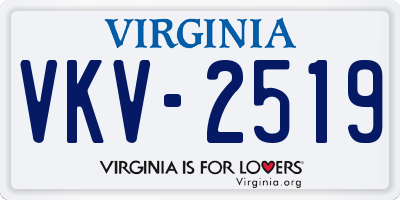 VA license plate VKV2519