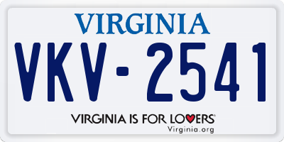VA license plate VKV2541