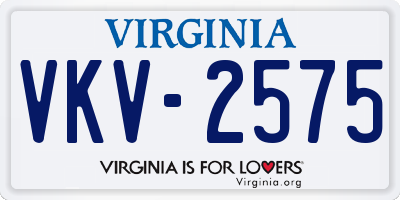VA license plate VKV2575