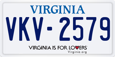 VA license plate VKV2579