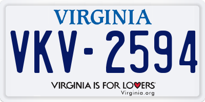 VA license plate VKV2594