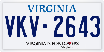 VA license plate VKV2643