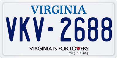 VA license plate VKV2688