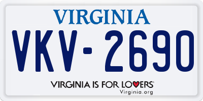 VA license plate VKV2690