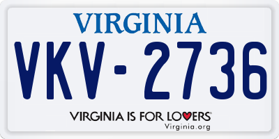 VA license plate VKV2736